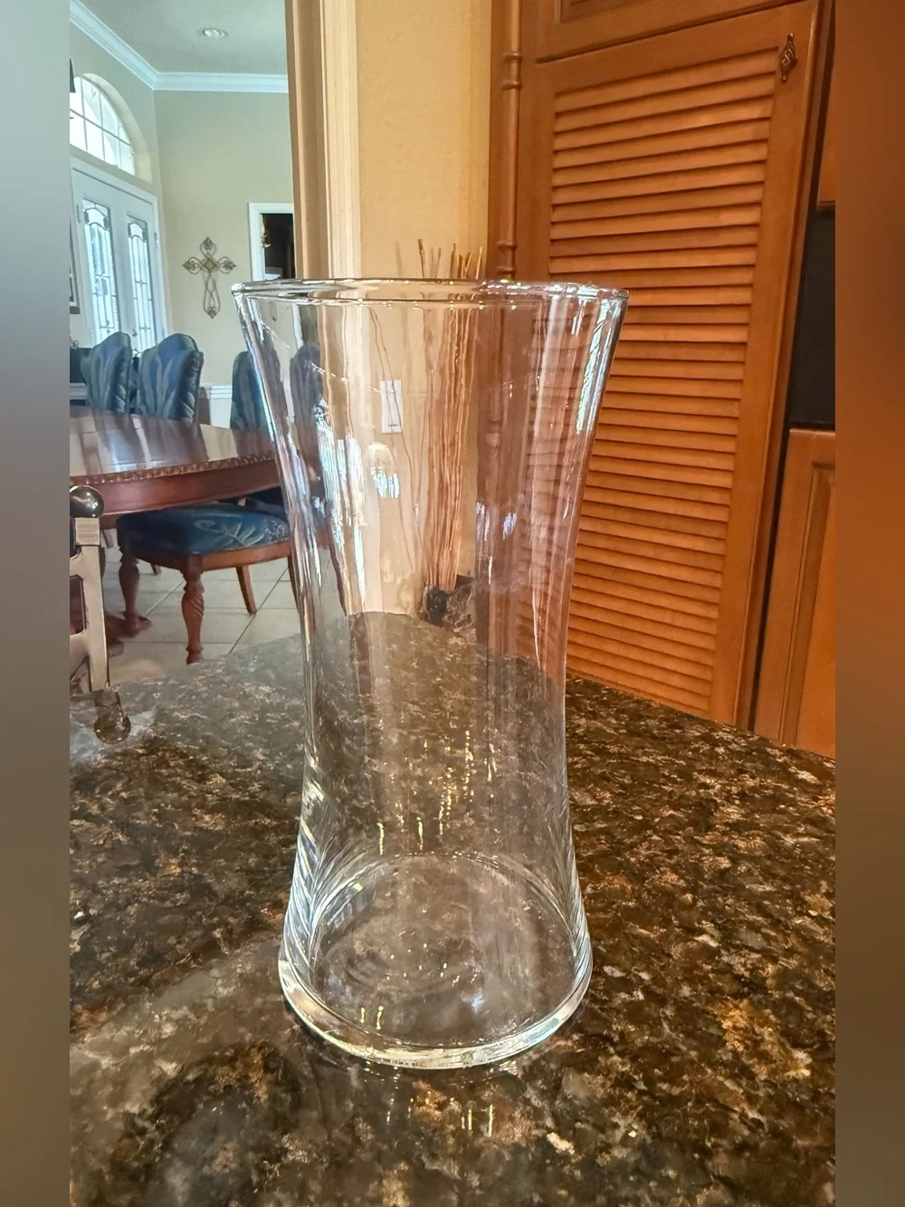 Elegant Clear Glass Hurricane Vase